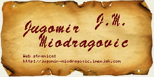 Jugomir Miodragović vizit kartica